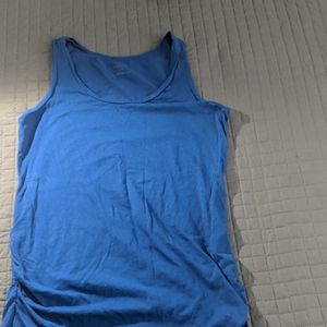 Motherhood Maternity- tank fitted blue med